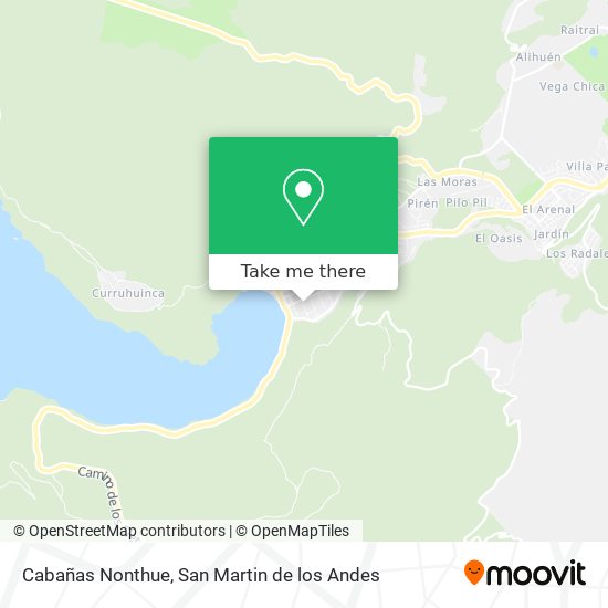 Cabañas Nonthue map