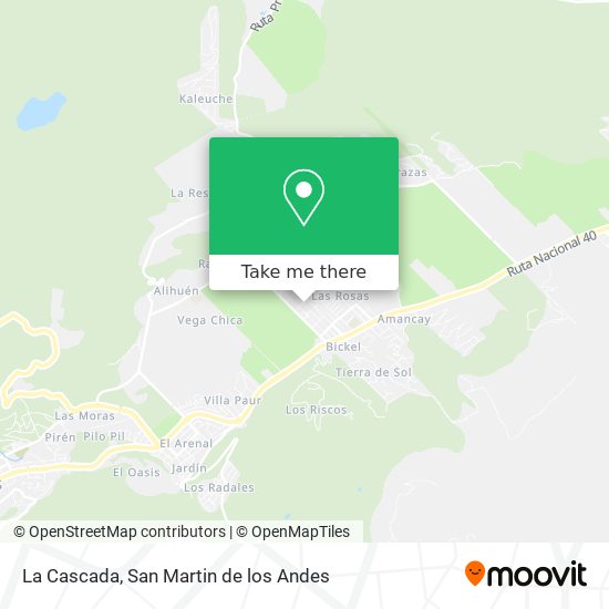 La Cascada map