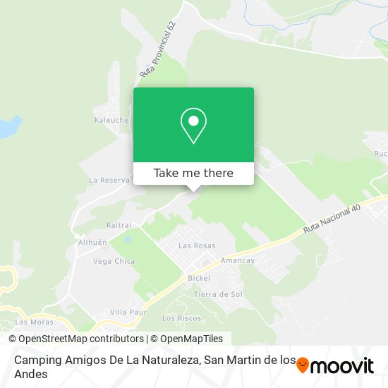 Mapa de Camping Amigos De La Naturaleza