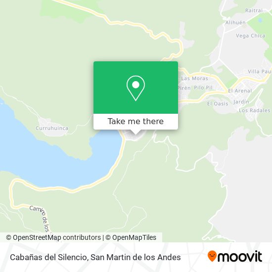 Cabañas del Silencio map