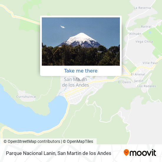 Parque Nacional Lanin map