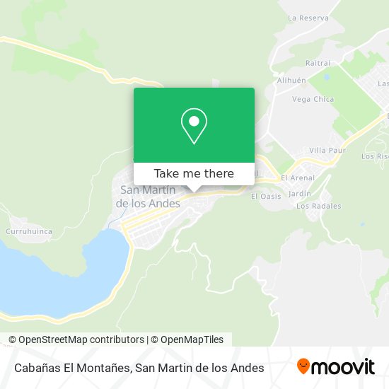 Cabañas El Montañes map