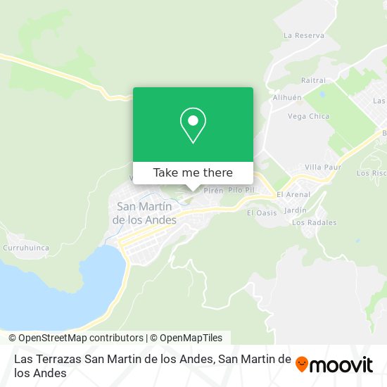 Las Terrazas San Martin de los Andes map