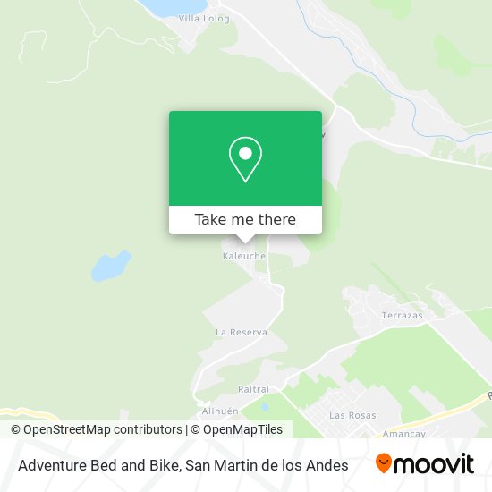 Adventure Bed and Bike map