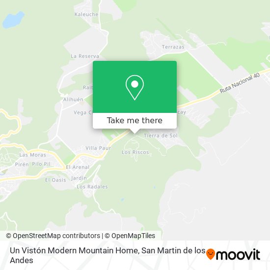 Un Vistón Modern Mountain Home map