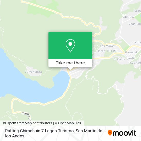 Mapa de Rafting Chimehuin 7 Lagos Turismo