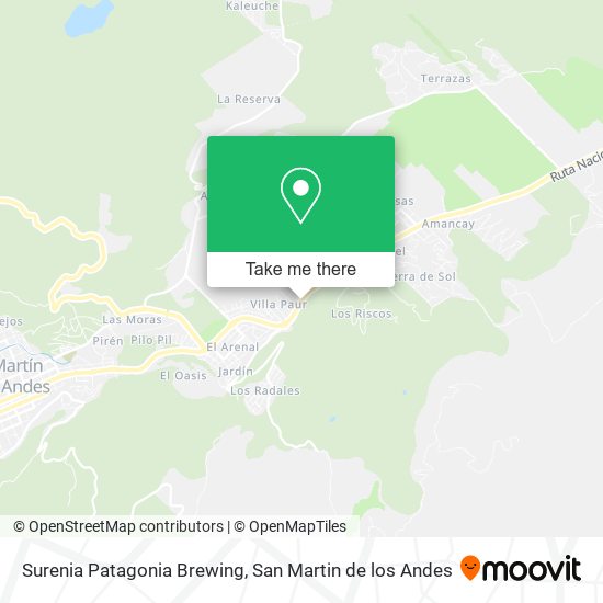 Surenia Patagonia Brewing map