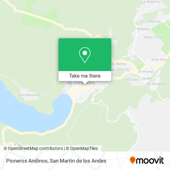 Pioneros Andinos map