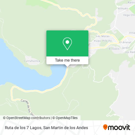 Ruta de los 7 Lagos map