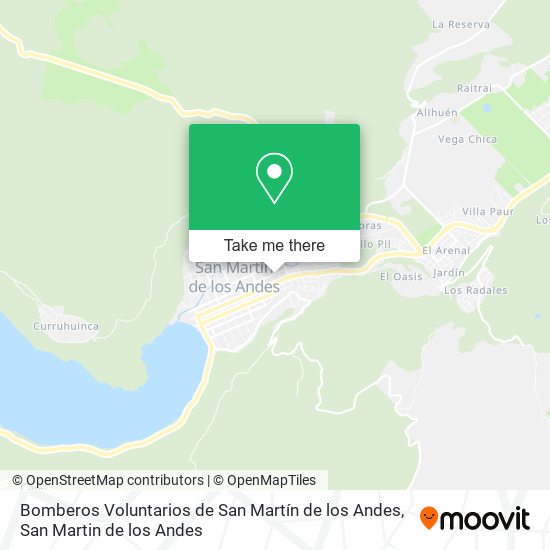 Bomberos Voluntarios de San Martín de los Andes map