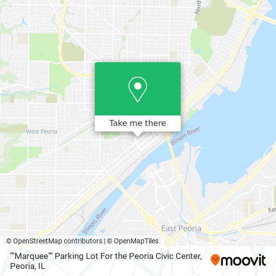 Mapa de ""Marquee"" Parking Lot For the Peoria Civic Center