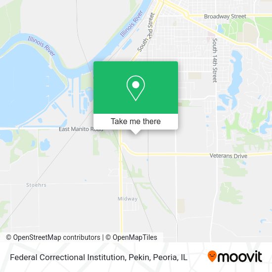 Federal Correctional Institution, Pekin map