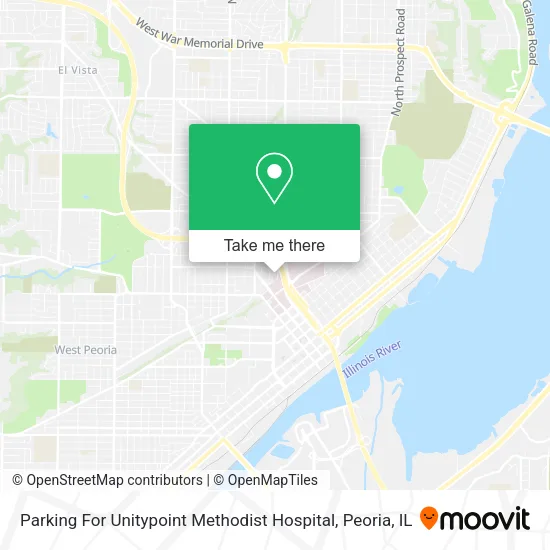Parking For Unitypoint Methodist Hospital map