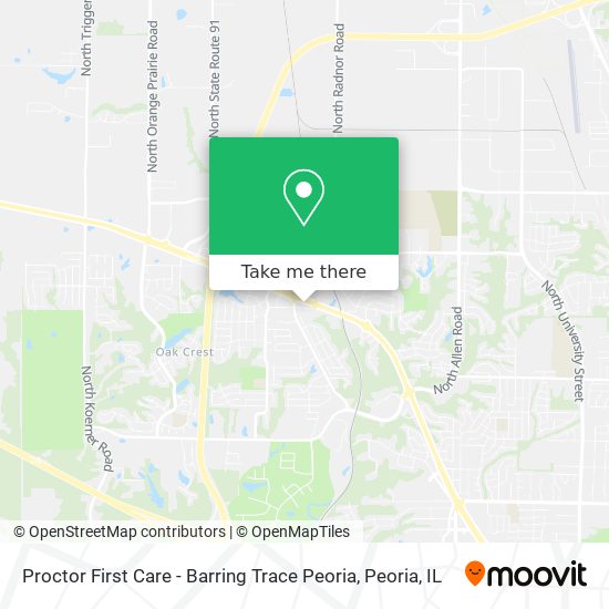 Proctor First Care - Barring Trace Peoria map