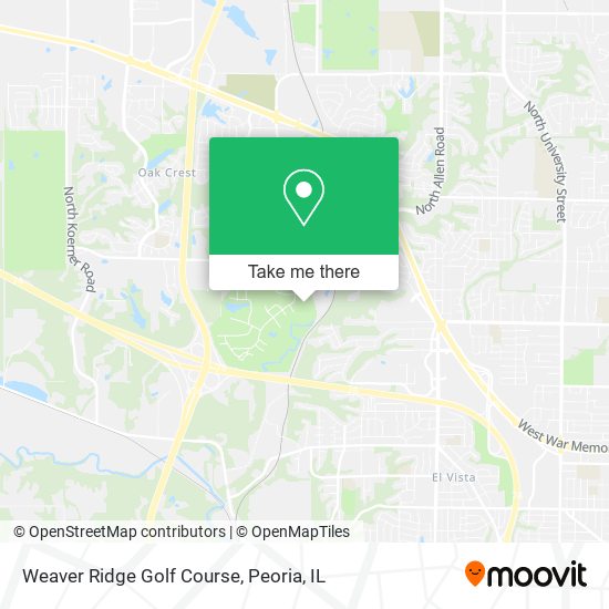 Weaver Ridge Golf Course map