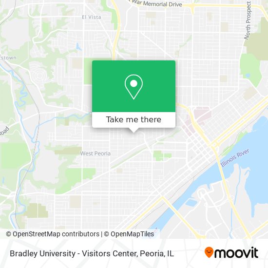 Mapa de Bradley University - Visitors Center