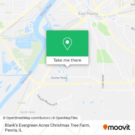 Mapa de Blank's Evergreen Acres Christmas Tree Farm