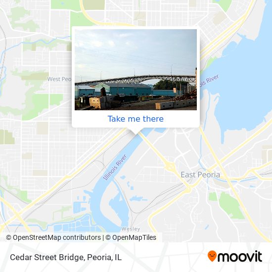 Cedar Street Bridge map