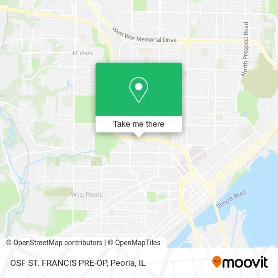 OSF ST. FRANCIS PRE-OP map