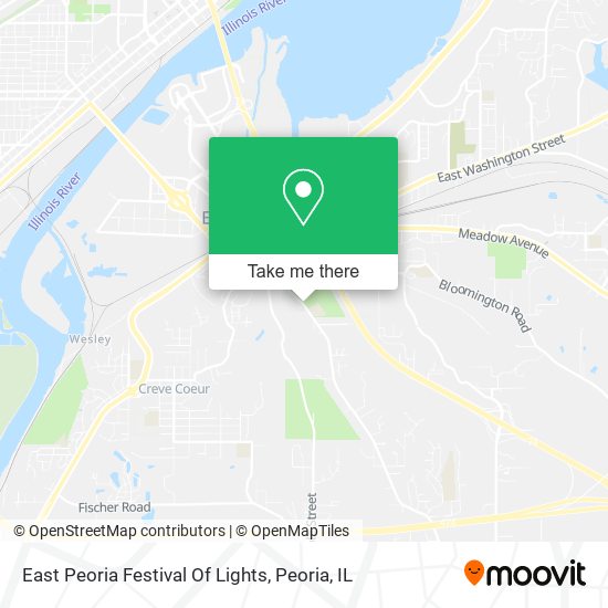 East Peoria Festival Of Lights map