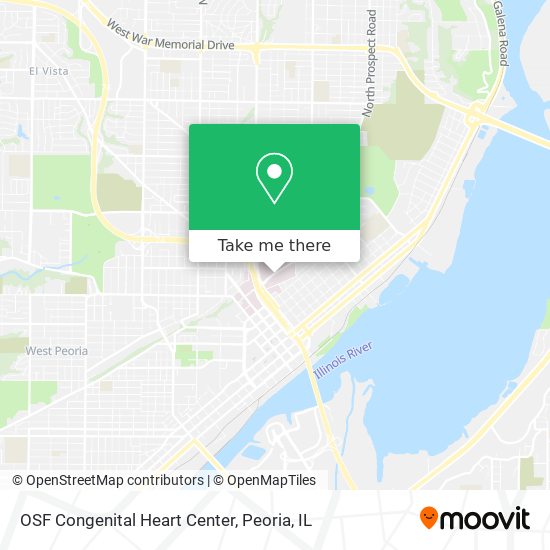 Mapa de OSF Congenital Heart Center