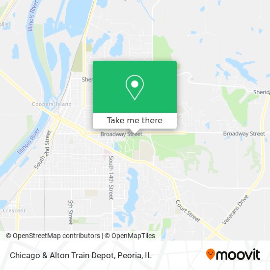 Chicago & Alton Train Depot map