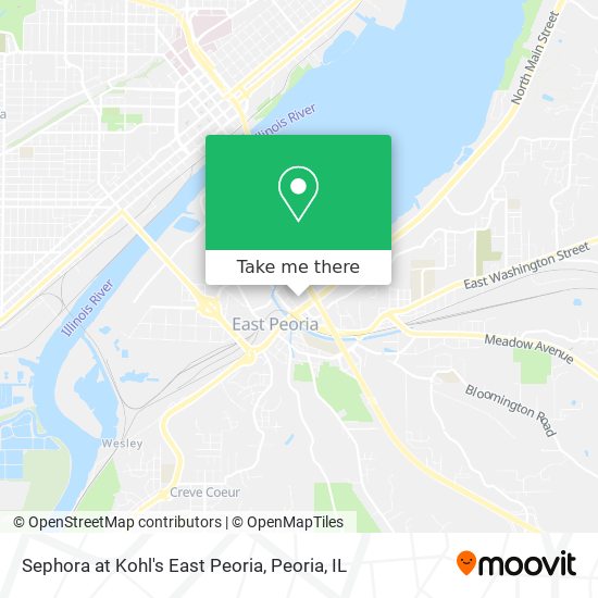 Sephora at Kohl's East Peoria map