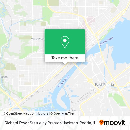 Richard Pryor Statue by Preston Jackson map