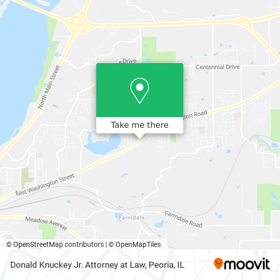 Donald Knuckey Jr. Attorney at Law map