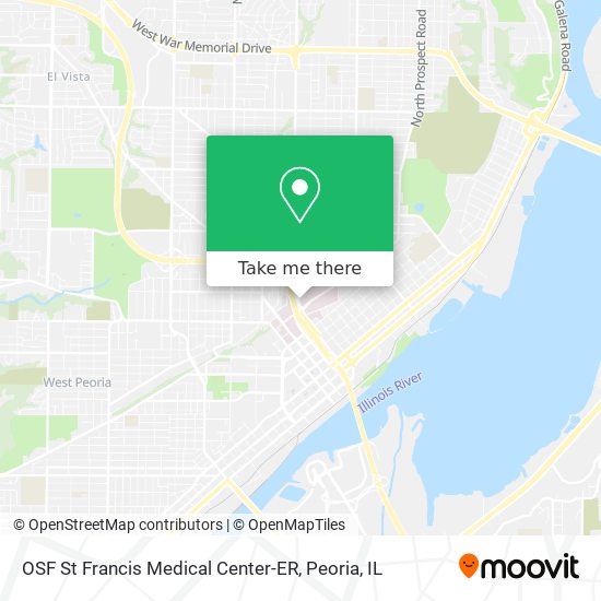 OSF St Francis Medical Center-ER map