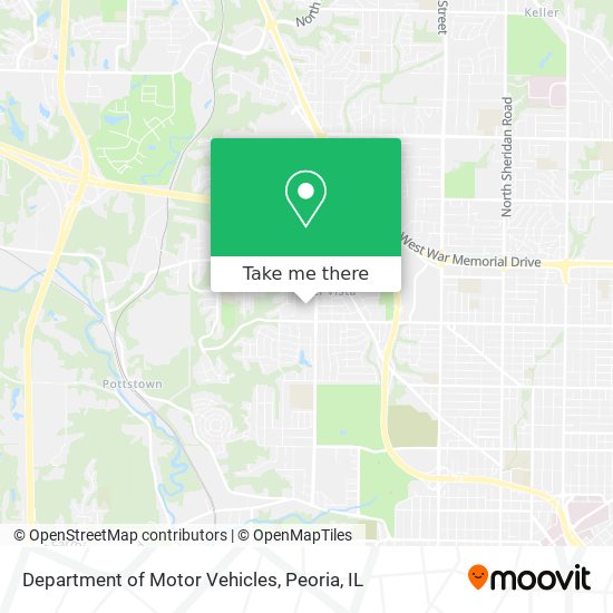 Department of Motor Vehicles map