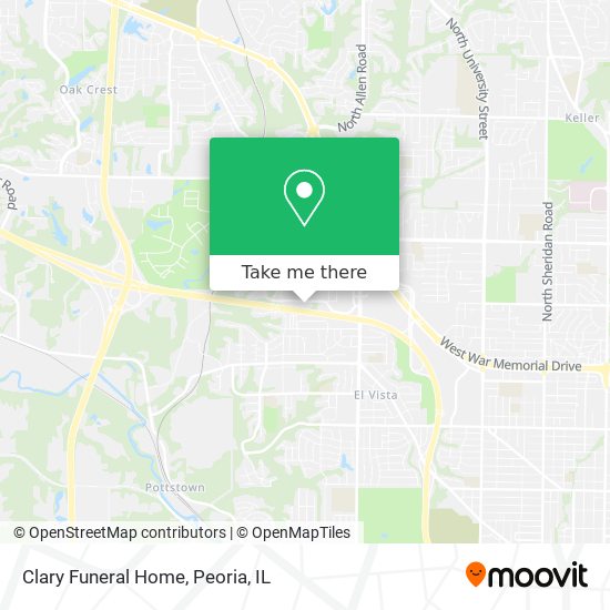 Clary Funeral Home map