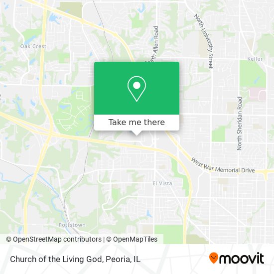 Church of the Living God map