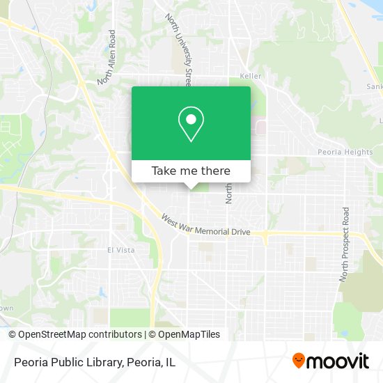 Mapa de Peoria Public Library