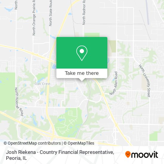 Josh Riekena - Country Financial Representative map