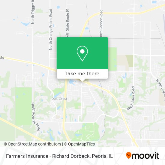 Farmers Insurance - Richard Dorbeck map