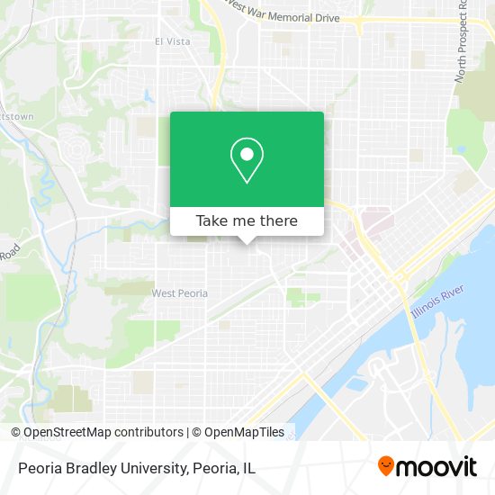 Mapa de Peoria Bradley University