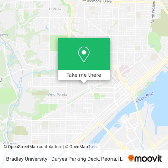 Mapa de Bradley University - Duryea Parking Deck