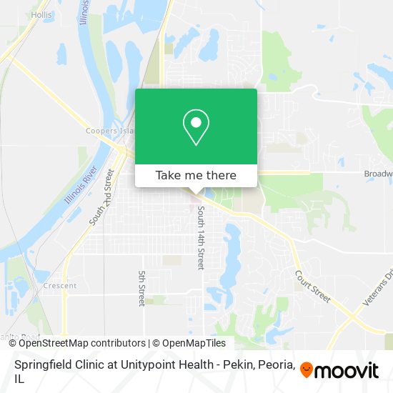 Springfield Clinic at Unitypoint Health - Pekin map
