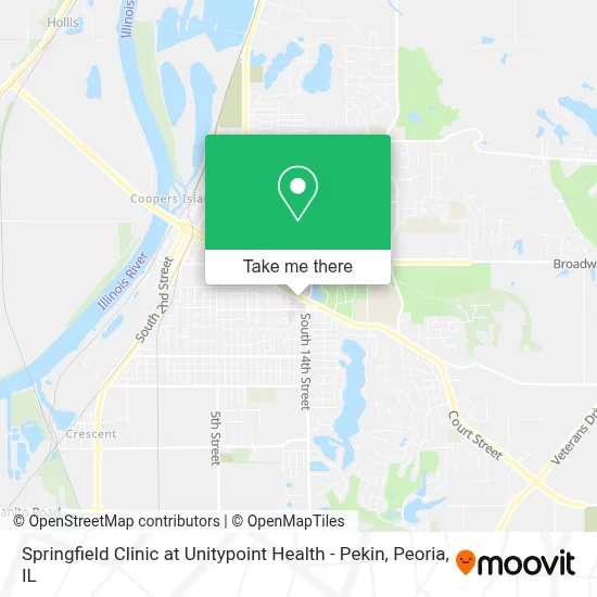 Springfield Clinic at Unitypoint Health - Pekin map