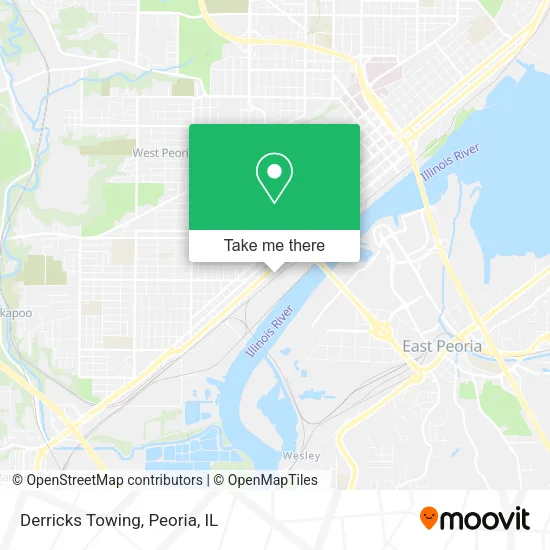 Derricks Towing map