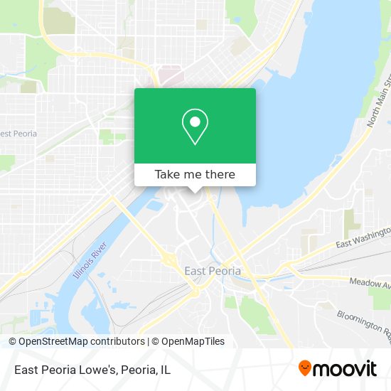 East Peoria Lowe's map