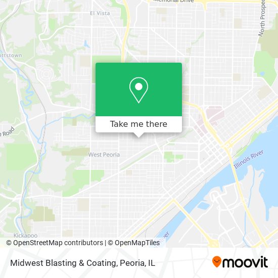 Mapa de Midwest Blasting & Coating