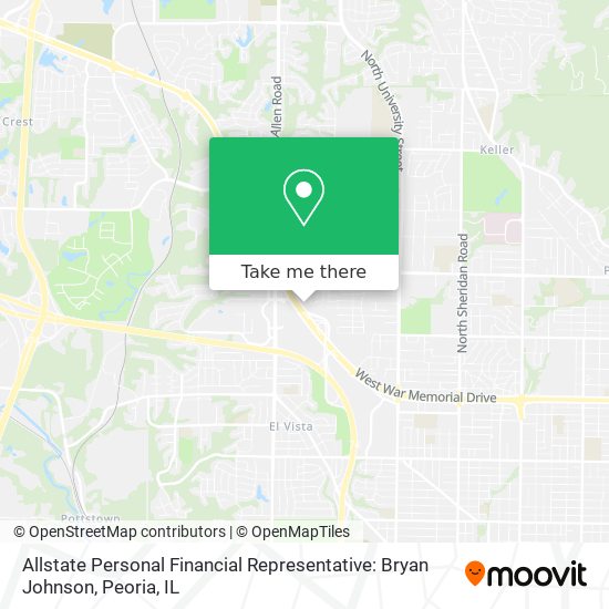 Mapa de Allstate Personal Financial Representative: Bryan Johnson