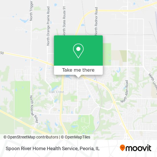 Spoon River Home Health Service map