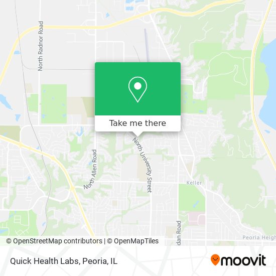 Quick Health Labs map