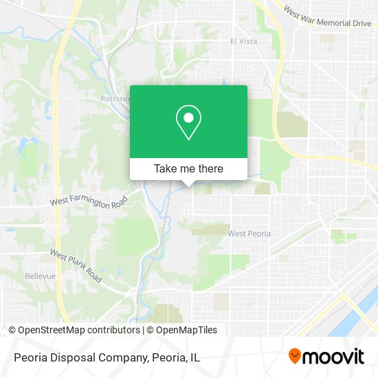 Mapa de Peoria Disposal Company