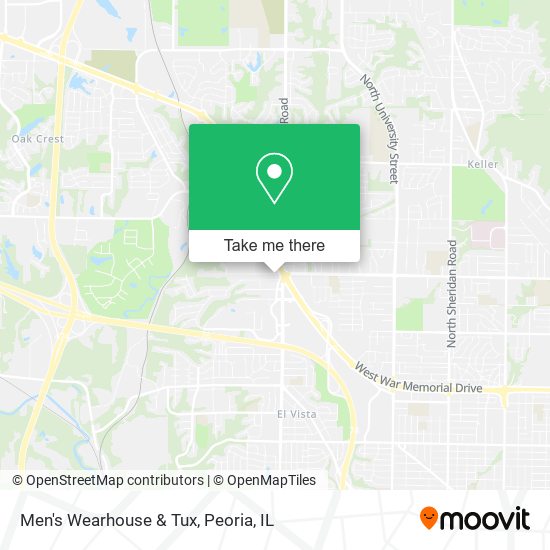 Men's Wearhouse & Tux map