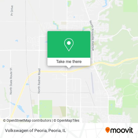 Volkswagen of Peoria map