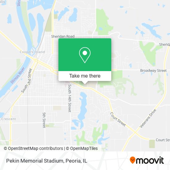 Pekin Memorial Stadium map